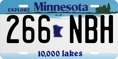 MN license plate 266NBH