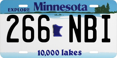 MN license plate 266NBI