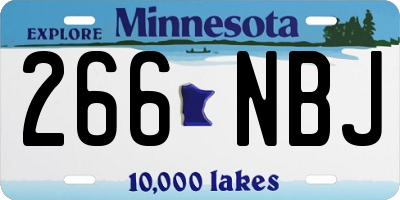 MN license plate 266NBJ