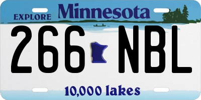 MN license plate 266NBL