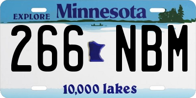 MN license plate 266NBM