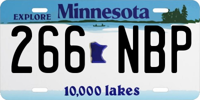 MN license plate 266NBP