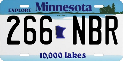 MN license plate 266NBR