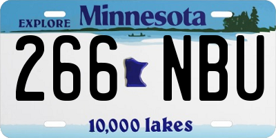 MN license plate 266NBU