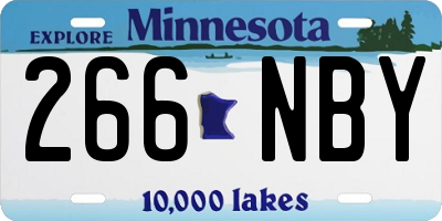 MN license plate 266NBY
