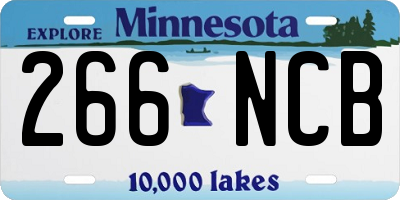 MN license plate 266NCB