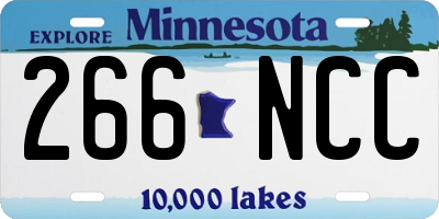 MN license plate 266NCC