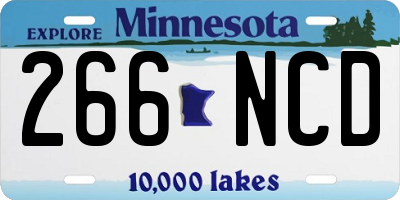 MN license plate 266NCD