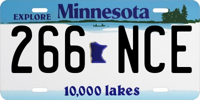 MN license plate 266NCE