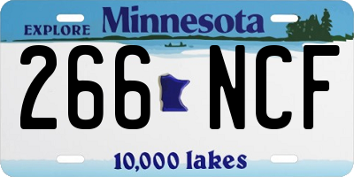 MN license plate 266NCF