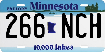 MN license plate 266NCH