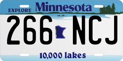 MN license plate 266NCJ