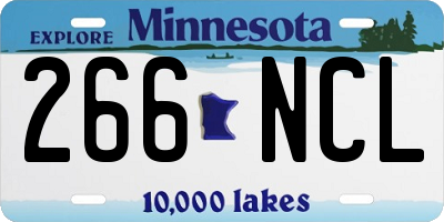 MN license plate 266NCL