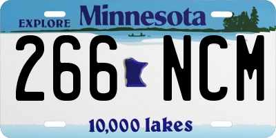 MN license plate 266NCM