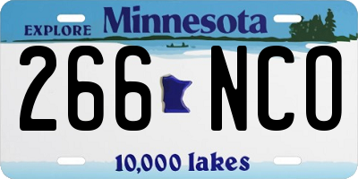MN license plate 266NCO