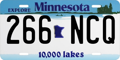 MN license plate 266NCQ