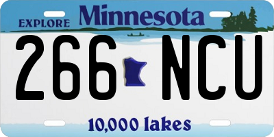 MN license plate 266NCU