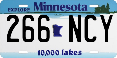 MN license plate 266NCY