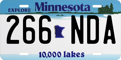 MN license plate 266NDA
