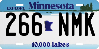 MN license plate 266NMK
