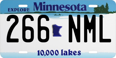 MN license plate 266NML