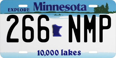 MN license plate 266NMP