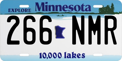 MN license plate 266NMR