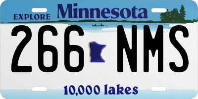 MN license plate 266NMS
