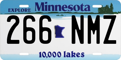 MN license plate 266NMZ