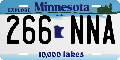 MN license plate 266NNA