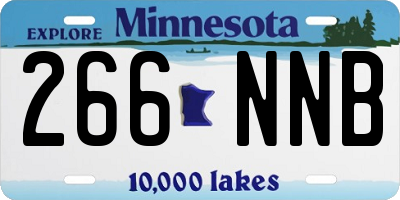 MN license plate 266NNB
