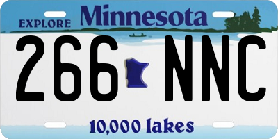 MN license plate 266NNC