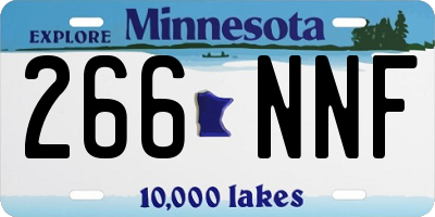 MN license plate 266NNF
