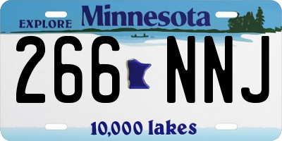 MN license plate 266NNJ