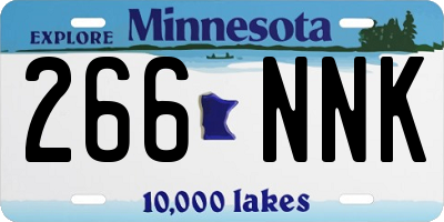 MN license plate 266NNK