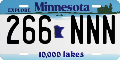 MN license plate 266NNN