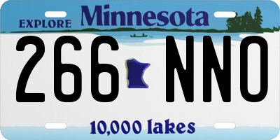 MN license plate 266NNO