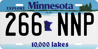 MN license plate 266NNP