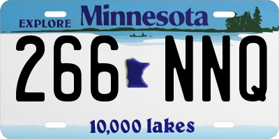 MN license plate 266NNQ