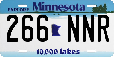 MN license plate 266NNR