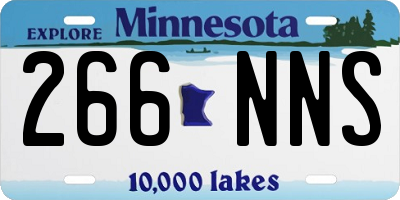 MN license plate 266NNS