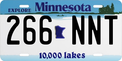 MN license plate 266NNT