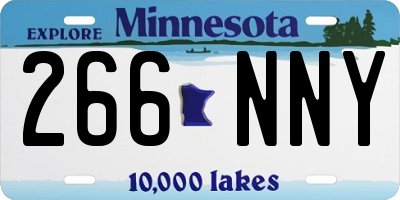 MN license plate 266NNY