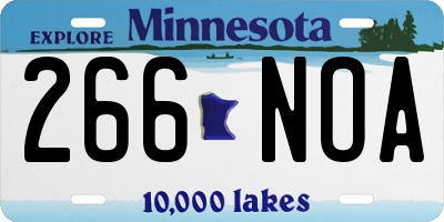 MN license plate 266NOA