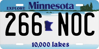 MN license plate 266NOC