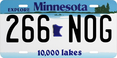 MN license plate 266NOG