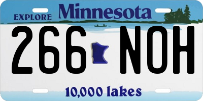 MN license plate 266NOH