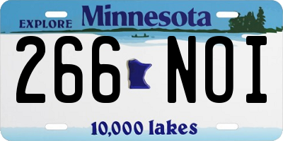 MN license plate 266NOI