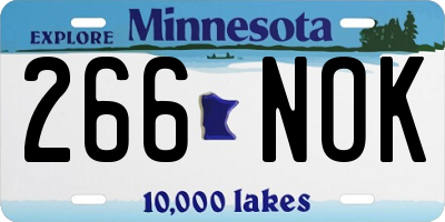 MN license plate 266NOK