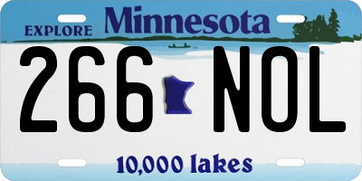MN license plate 266NOL